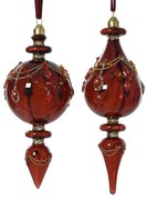 Závesná sklenená ozdoba - sada 2ks