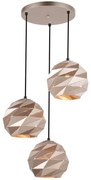 ITALUX PND-2424-3S-GD - Luster na lanku PALERMO 3xE27/40W/230V rose gold