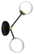 Nástenné svietidlo JOY 2xE14/40W/230V čierna/zlatá