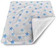 Sablio Deka pre bábätko Modré hviezdy na bielej - 80x100 cm