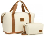 Konofactory Béžová sada 2 príručných tašiek do lietadla "Duo" - M (35l)