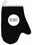 Kuchynská rukavica s vlastným logom EMI, čierna