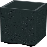 Kvetináč SIERRA SQUARE BETON EFFECT 28,8 cm,čierna, S