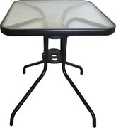 TRENDIE Záhradný stolík so sklom 60x60cm