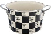 Hrniec smalt ŠACHOVNICA Lem 3 l , pr. 20 cm