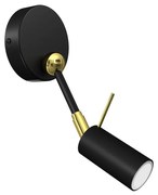Nástenné bodové svietidlo IRIS 1xGU10/MR11/40W/230V čierna/zlatá