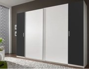 Šatníková skriňa Lotto, biela/grafitová%