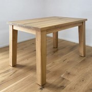 Malý klasický jedálenský stôl z dubového masívu VPET, 120x80/140x90x80 cm 140x90 cm