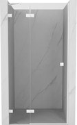 Mexen, Mexen Lunar ľavé otočné sprchové dvere 70 cm, transparentné, biele - 834-070-000-20-00-L