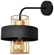 Nástenná lampa VOLTA 1xE27/15W/230V 34 cm čierna/zlatá