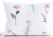 Bavlnená obliečka na vankúš Renforcé 50 × 70 cm - Vlčie maky biele