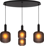 Lucide 45405/04/30 - Luster na lanku ELOISE 4xE27/40W/230V čierna
