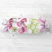 Biante Vankúš valec bonbon Sandra SA-366 Ružovo-zelené kvety na bielom 15x40 cm