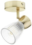 Bodové svietidlo Best, 1x transparentné sklenené tienidlo, g