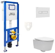 Cenovo zvýhodnený závesný WC set Jika do ľahkých stien / predstenová montáž + WC SAT Brevis SIKOJSW1