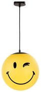 ONLI - Detský závesný luster na lanku SMILEY 1xE27/15W/230V žltá