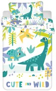 Jerry Fabrics Obliečky do postieľky 100x135 + 40x60 cm - Dino "Cute and wild"