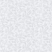 Vliesové tapety na stenu Alpha 33326-1, rozmer 10,05 m x 0,53 m, florálny vzor strieborný na svetlo sivom podklade, A.S. CRÉATION
