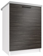 Kuchynská skrinka Belini spodná 60 cm eben kráľovský s pracovnou doskou TOR SD60/0/WT/HK/0/B1