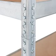 Kovový regál CORNER BUDGET PACK 180x190x190x40 cm, 4x HDF polica, zinok