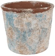 Dekoratívny béžovo-modrý antik terakotový džbán Teracci - Ø 23*20 cm