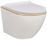 Závesná WC misa Alice II Slim white so sedadlom