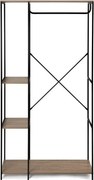 Čierna oceľová predsieňová zostava 90x170x40 cm Aris – Bonami Essentials