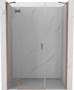 Mexen Mist-H, 1-krídlové sprchové dvere ľavé 120 cm, číre sklo, medený matný profil, 8A5-120-001-65-00-L