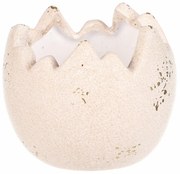Keramický obal na kvety Škrupina na stojato, 13 x 13 x 11 cm