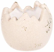 Keramický obal na kvety Škrupina na stojato, 13 x 13 x 11 cm