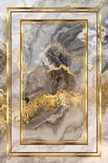 Koberec Marble Frame 80x200 cm sivý/zlatý