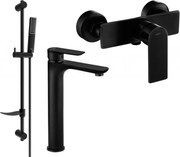 Mexen Alfa DF72 sprchová súprava, čierna - 745714DF72-70