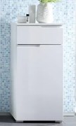 Kúpeľňová bočná skrinka Spice, lesklá biela%