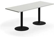 Stôl VERTICUS, 1800x700x720 mm, svetlošedá/čierna