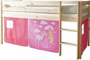 XXXLutz VYVÝŠENÁ POSTEĽ, 90/200 cm prírodná farba, biela, pink Livetastic - Detské izby - 000406003609