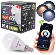 BERGE SMART E14 LED žiarovka 5,5W WW-NW-CW Wi-Fi TUYA CCT