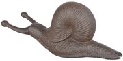 Záhradná liatinová figúrka Snail, 12,5x32 cm, hnedá