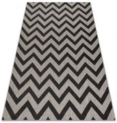 Koberec Šnúrkový SIZAL FLOORLUX 20340 strieb./čierny Cik Cak