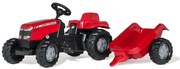 Šlapací traktor Rolly Toys Massey Ferguson s prívesom 012305
