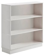 Drevená úložná skriňa RICO, 3 priehradky, biela