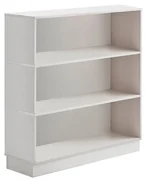 Drevená úložná skriňa RICO, 3 priehradky, biela