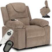 Masážne kreslo s funkciou vstávania MARCOS bežové