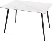 Noela Jedálenský stôl s keramickou doskou v dekore bieleho mramoru CERAMON 120