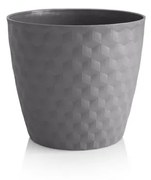 Ruby matt recyklovaný kvetináč 19 cm, kamenná sivá, 19 cm