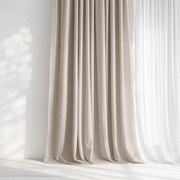 Goldea dekoračný záves marbella - latte 140x135 cm