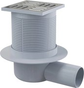 Deante Deante, bodový sprchový žľab s oceľovým roštom 105x105mm, DEA-KOS_001C
