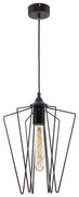 Jupiter 1641 - Luster na lanku SAO 1xE27/60W/230V čierna