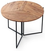 Jídelní skládací stůl YAPRAK 100 cm černý/borovice Atlantic