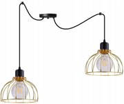 Závesné svietidlo Mobi Spider, 2x zlaté drôtené tienidlo, (výber z 2 farieb konštrukcie)