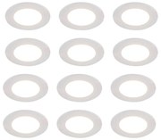 Sada 12 vstavaných bodových svetiel bielych vrátane stmievateľných LED 7W IP65 - Blanca